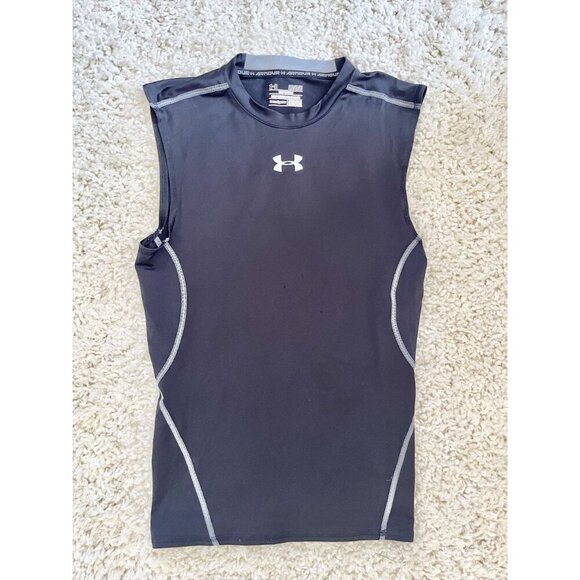 Under Armour Black Sleeveless Compression HeatGear Performance Shirt M - Picture 2 of 4